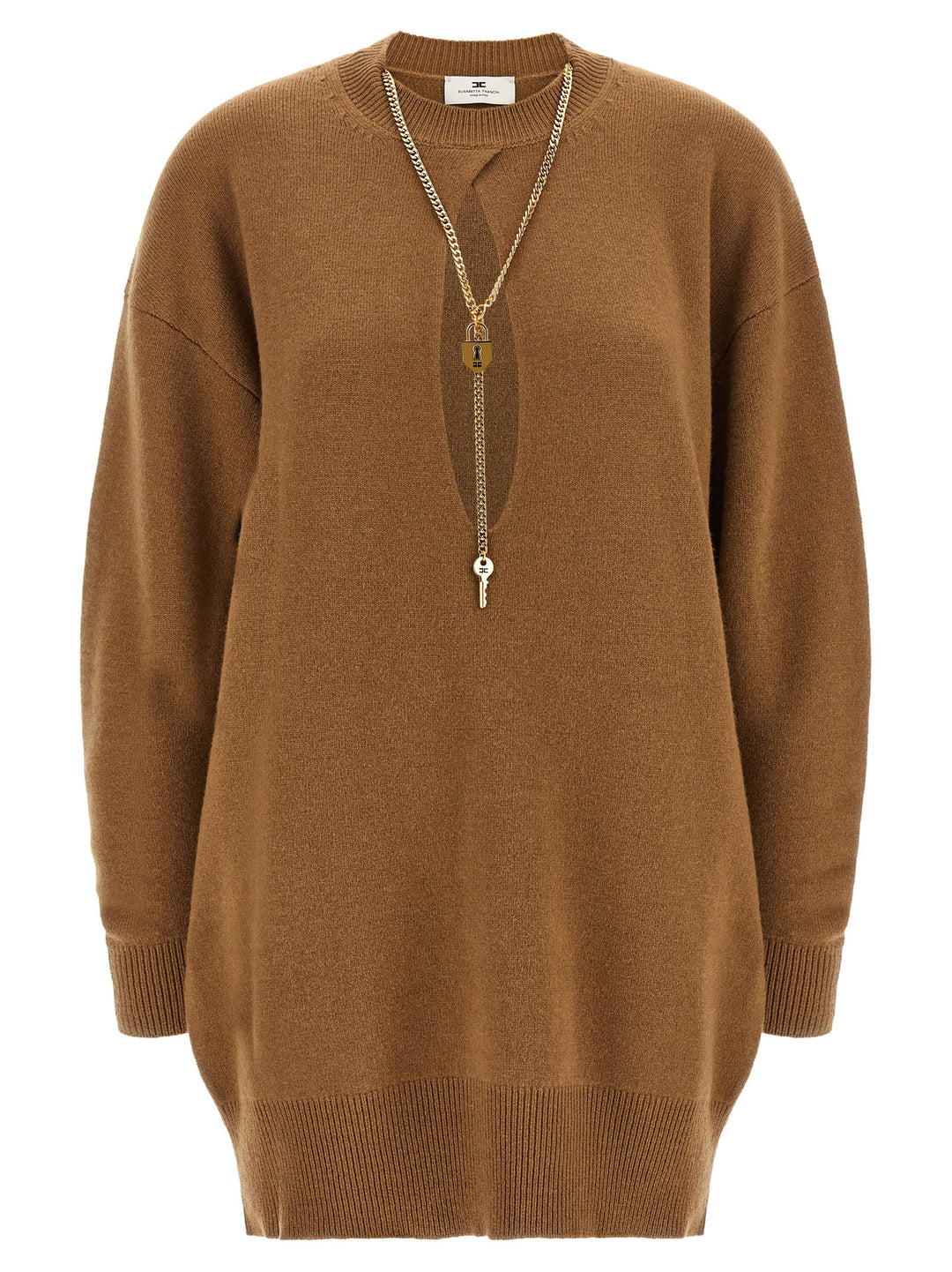 Elisabetta Franchi Necklace Dress Abiti - Marrone | f7d2c6675da1aa2fb06f98a9228457dbc27ed2ee