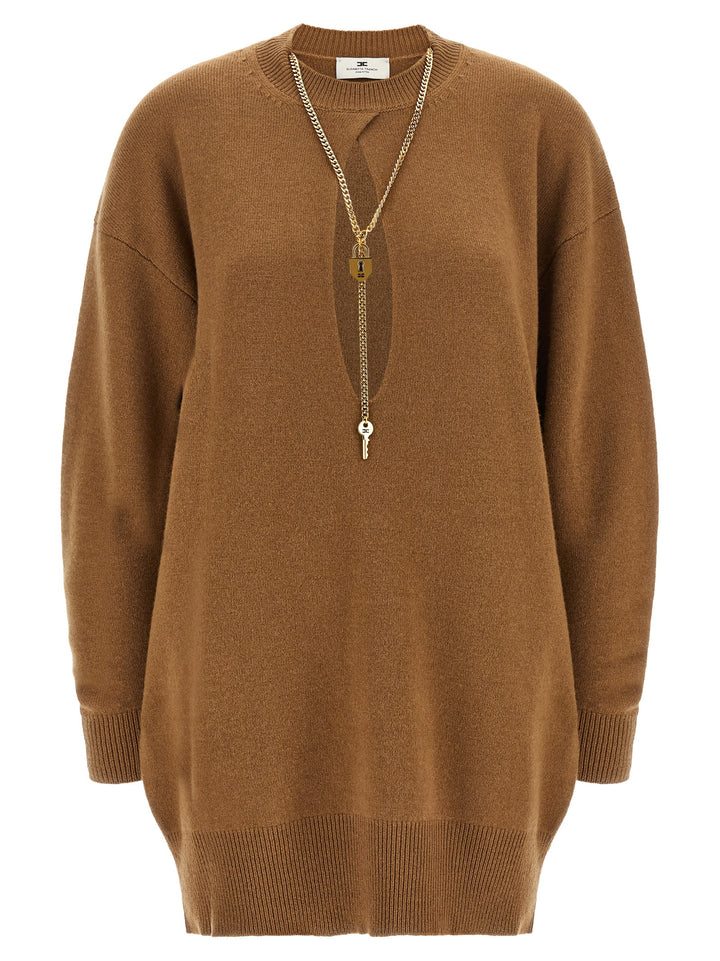 Elisabetta Franchi Necklace Dress Abiti - Marrone | f7d2c6675da1aa2fb06f98a9228457dbc27ed2ee