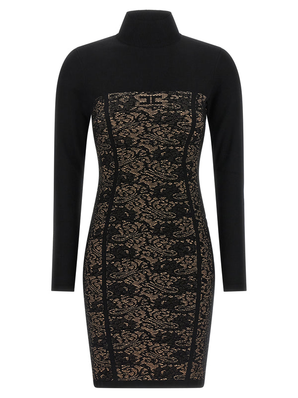 Jacquard Dress Abiti Nero