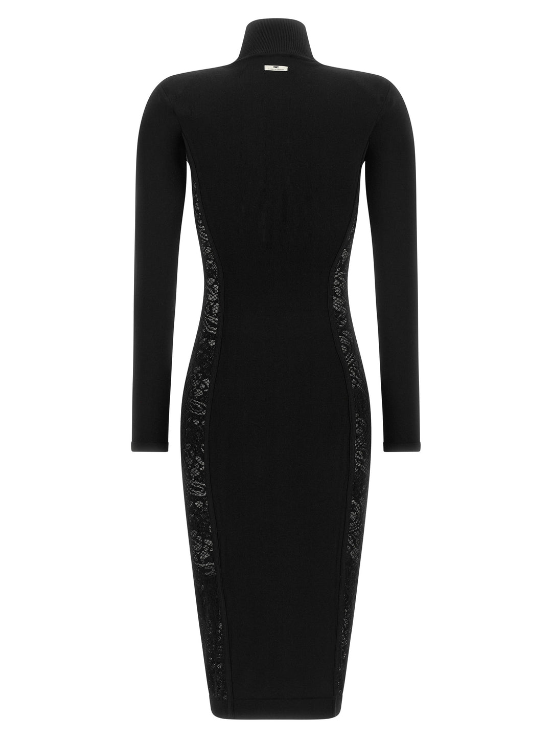 Elisabetta Franchi Knitted And Lace Dress Abiti - Nero | 2a78601f37fd920359b55ef2a1ff1243eaacefe8