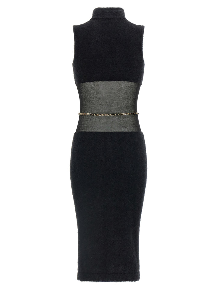 Elisabetta Franchi Gauze Insert Dress Abiti - Nero | b1d5dcbcc867a281088841fd332301a3e84722b5