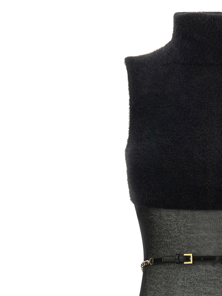 Elisabetta Franchi Gauze Insert Dress Abiti - Nero | 791ab2761c91bf2be4131a42eb904391b919d316