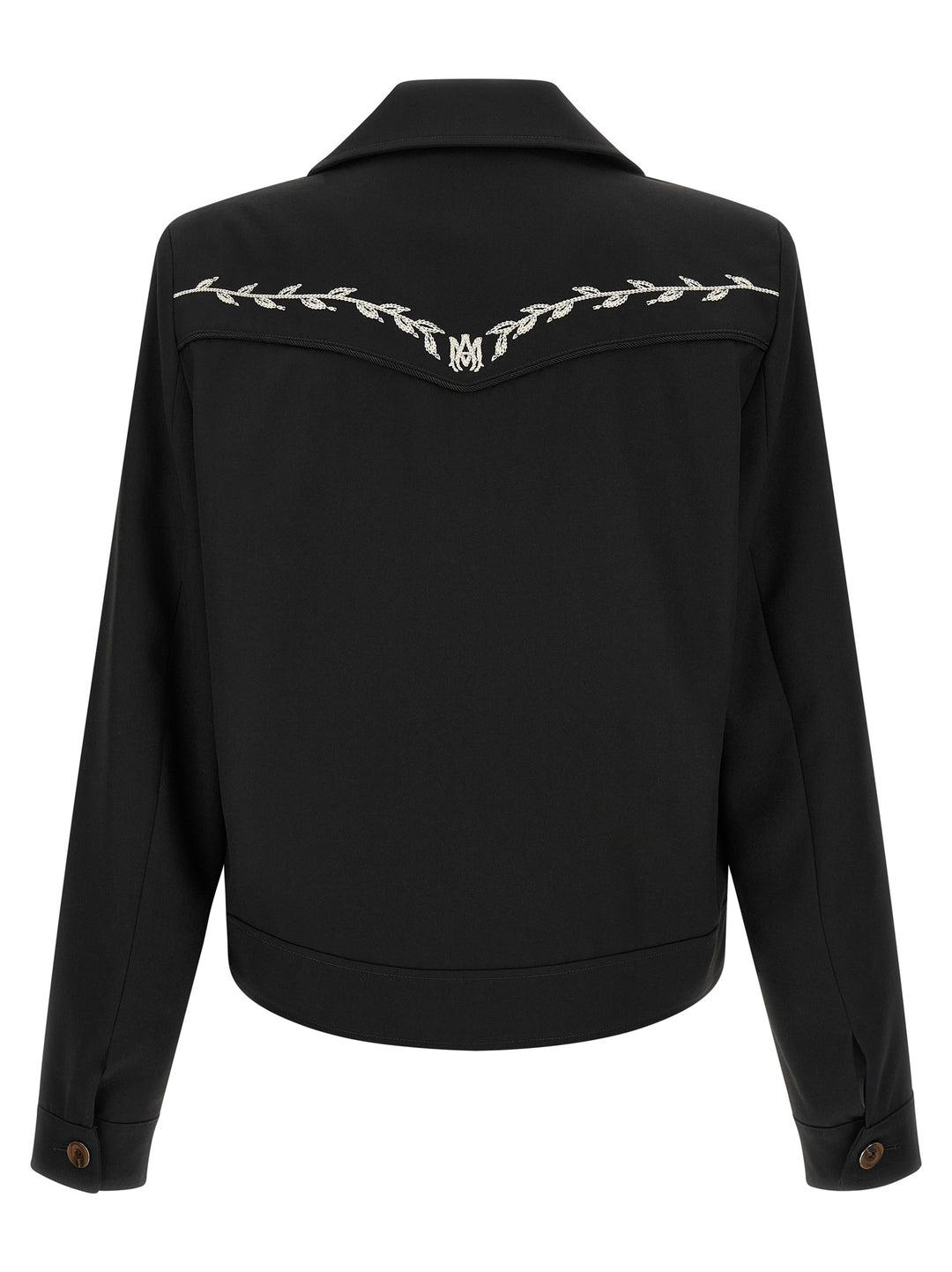 Amiri Western Jacket With Embroideries Puffer Jackets - Nero | d7b94a3d305c497d3d6fea2dccffa5ddcfd97918