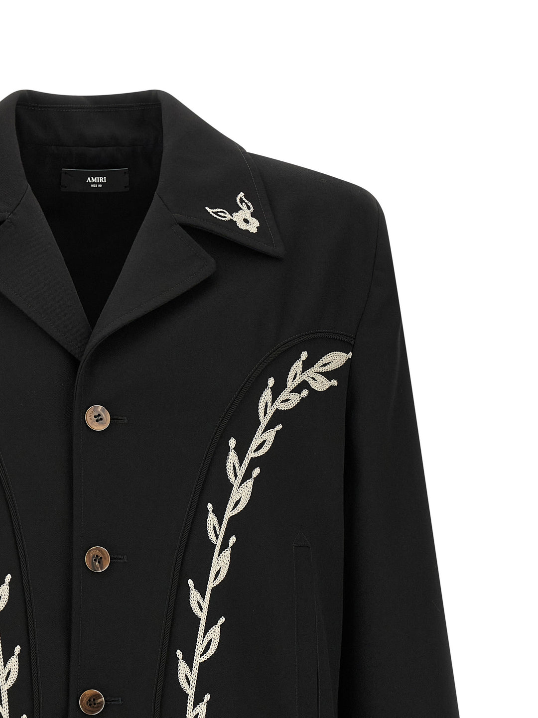 Amiri Western Jacket With Embroideries Puffer Jackets - Nero | d2ff0dc002fba54f05771356069037bfbc95d29e