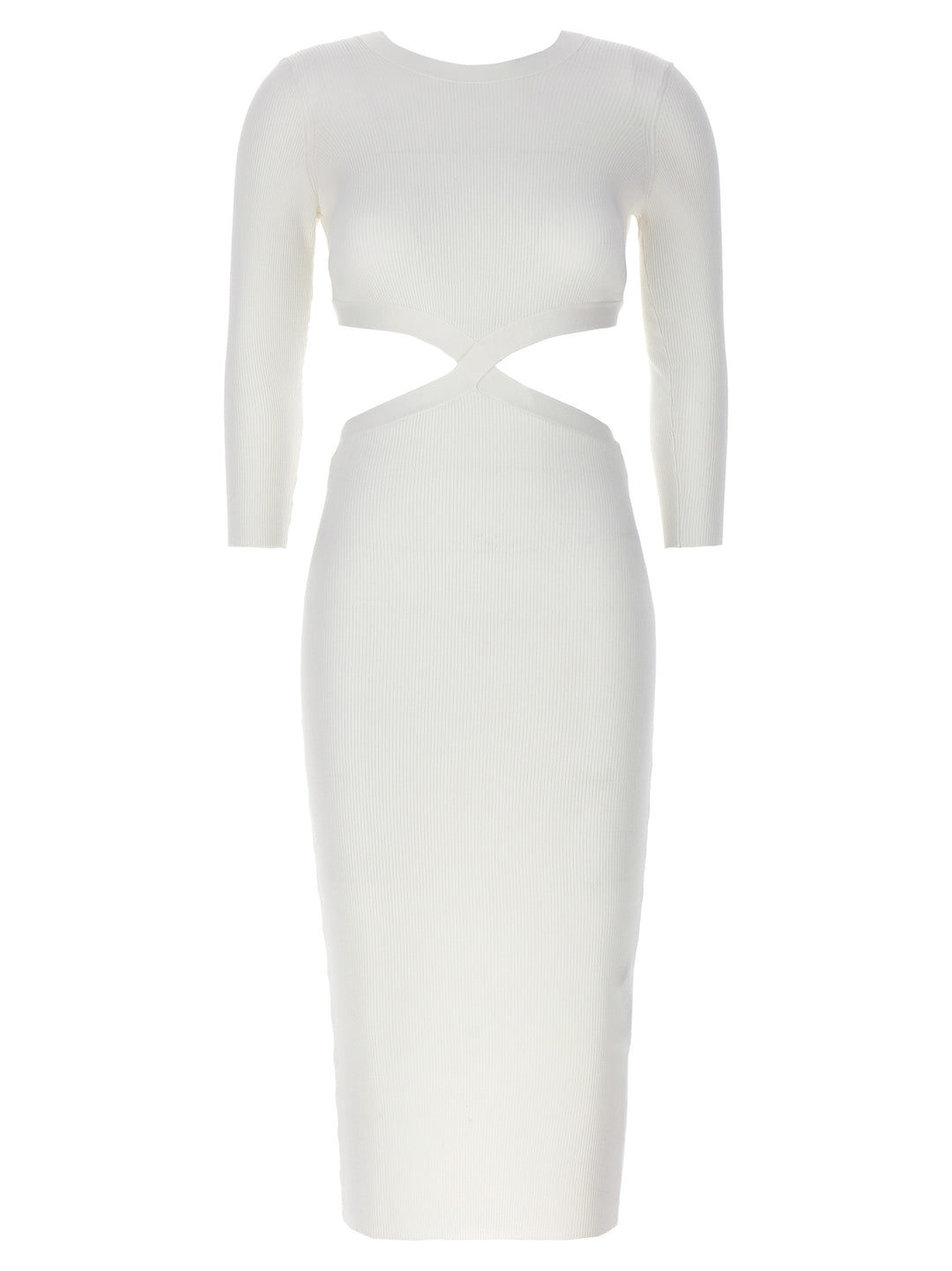 Ribbed Dress With Jewel Detail Abiti Bianco