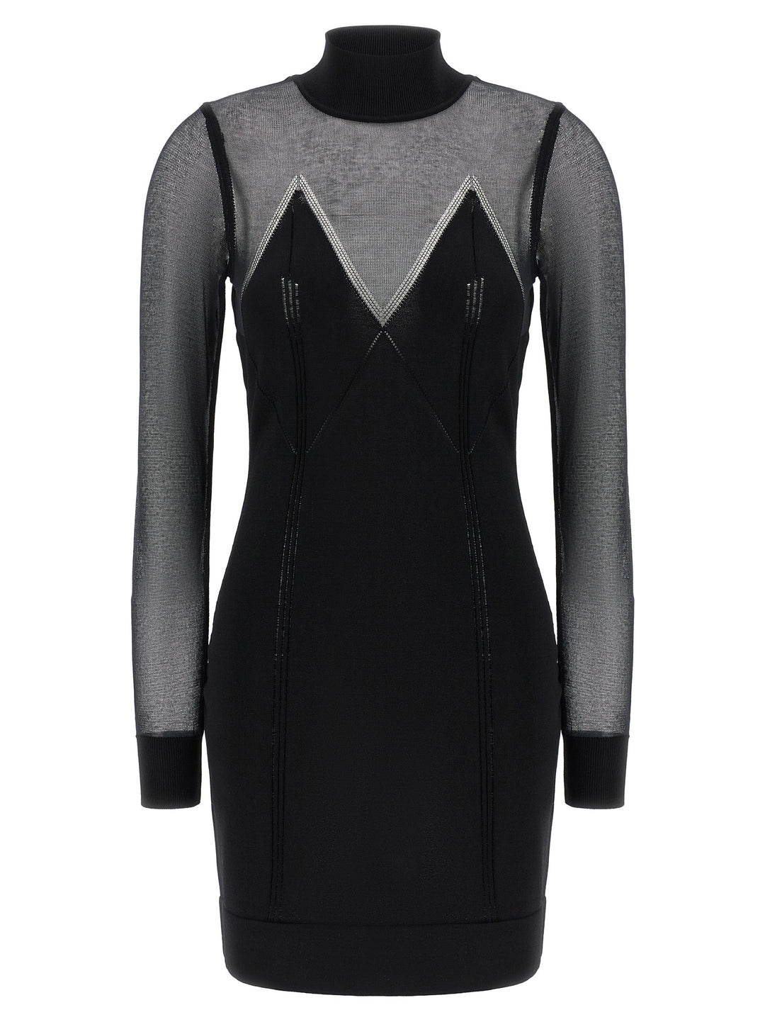Elisabetta Franchi Dress With Transparencies Abiti - Nero | ff61e1439312dd199a8a2a8b4a7fb75a29cef443
