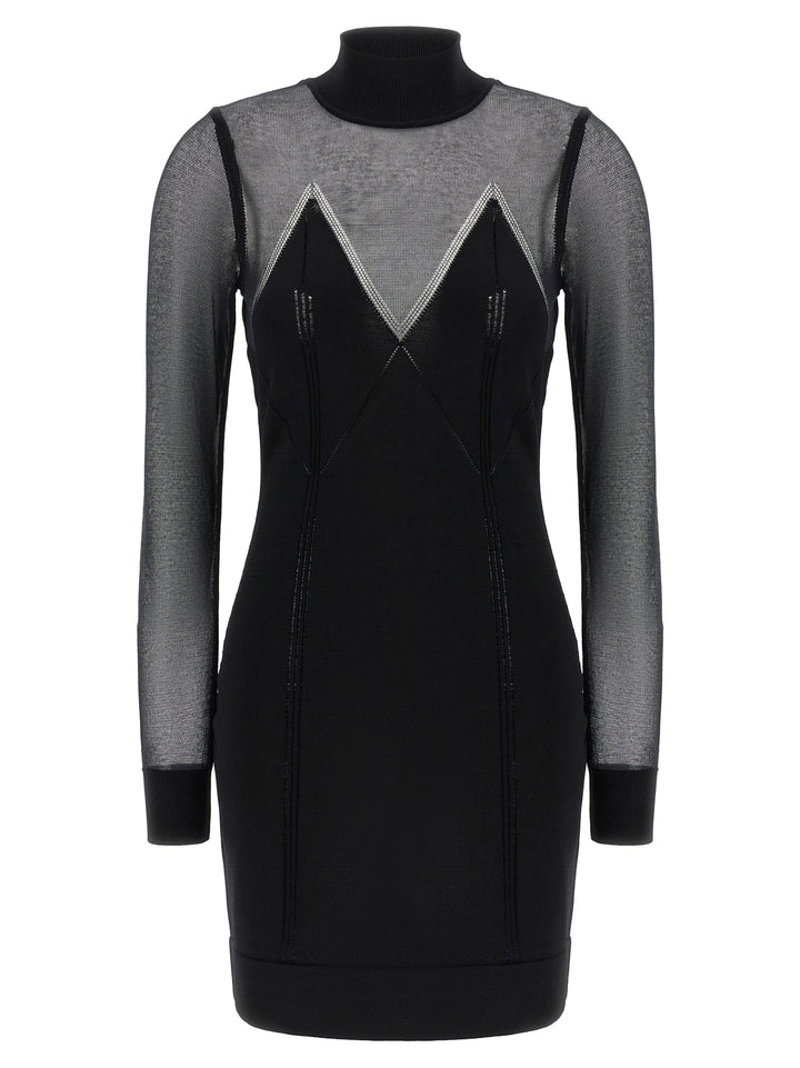 Elisabetta Franchi Dress With Transparencies Abiti - Nero | ff61e1439312dd199a8a2a8b4a7fb75a29cef443