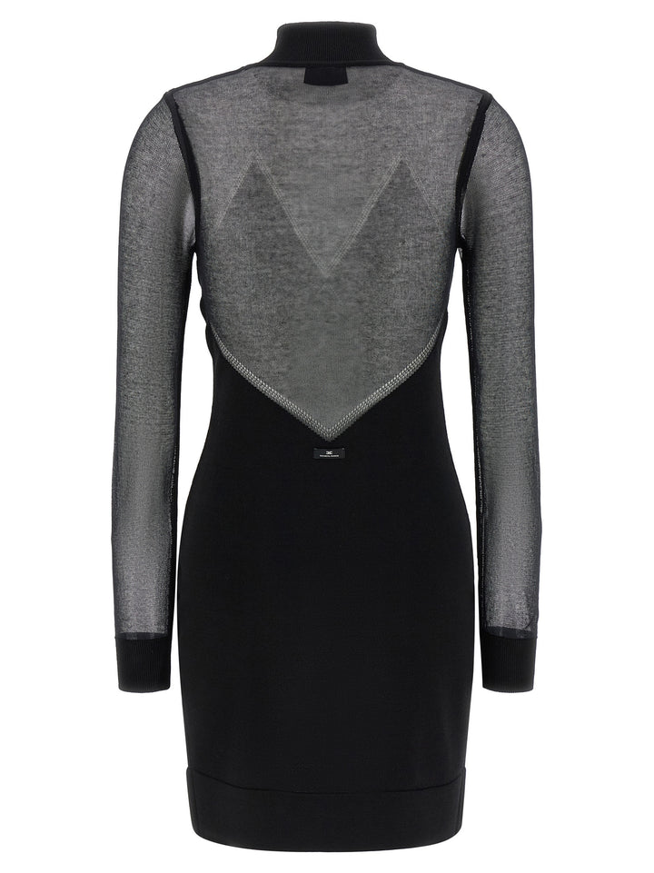Elisabetta Franchi Dress With Transparencies Abiti - Nero | 788014b6973d5b2c23b389e2cf2273313784ec7d