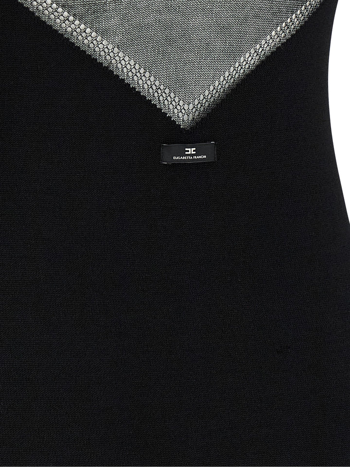 Elisabetta Franchi Dress With Transparencies Abiti - Nero | 048c8399267e0349913f2dafba4a0589a0e73cce
