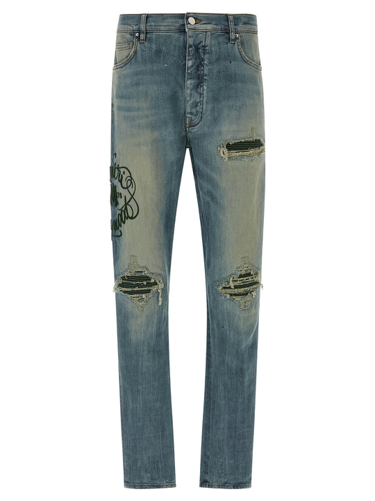 Amiri Hollywood Mx1 Jeans Blu
