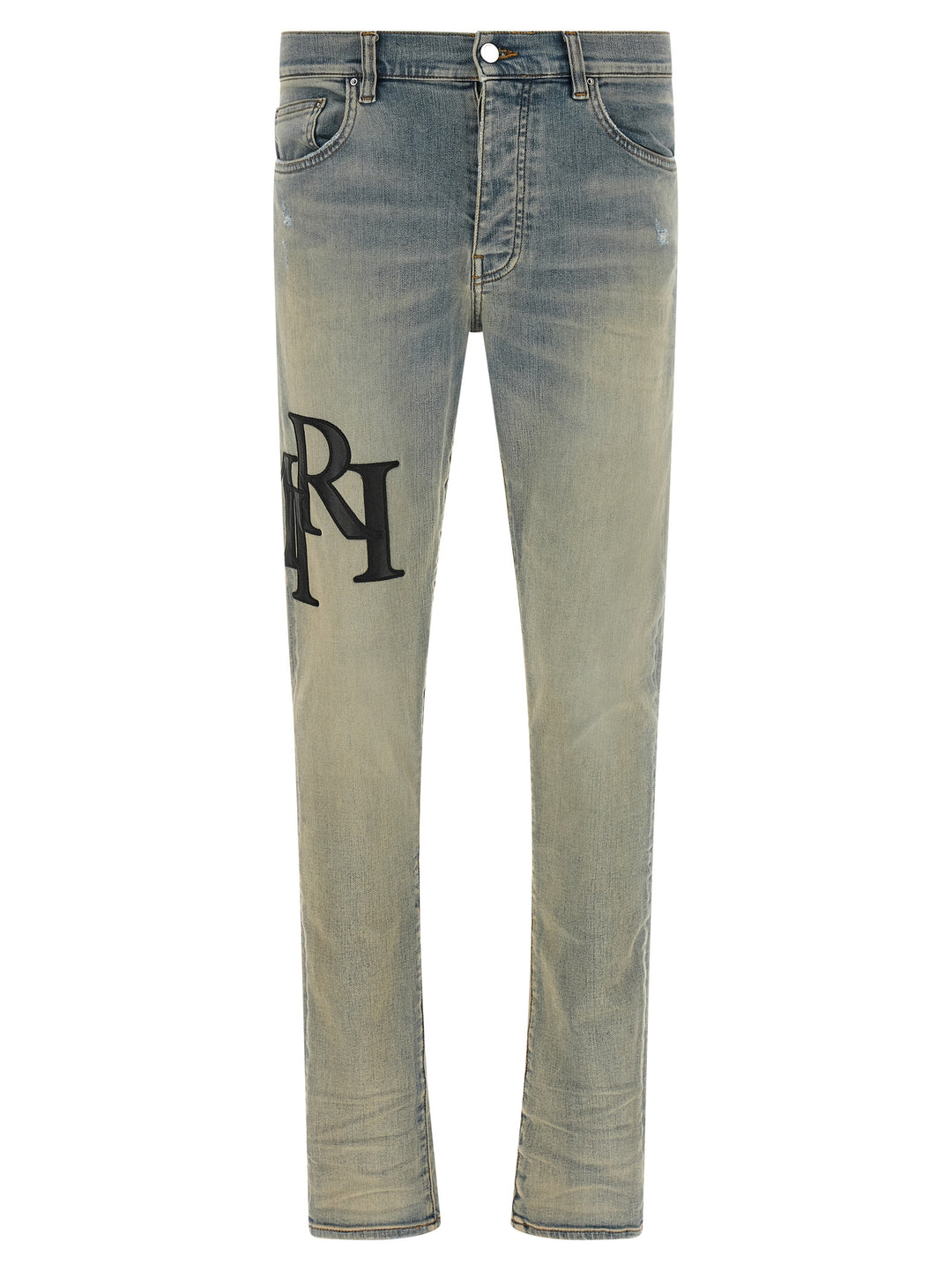 Amiri Staggered Logo Jeans - Celeste | d035d99dc599bf56f9eabc201ee4d01d8cfaae8d