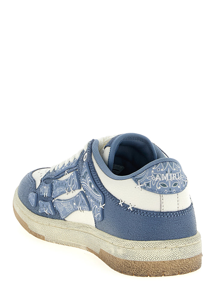 Amiri Bandana Skel Top Low Sneakers - Blu | 8a8e77366661e559d652eeeca63c4a9d6d28d9be
