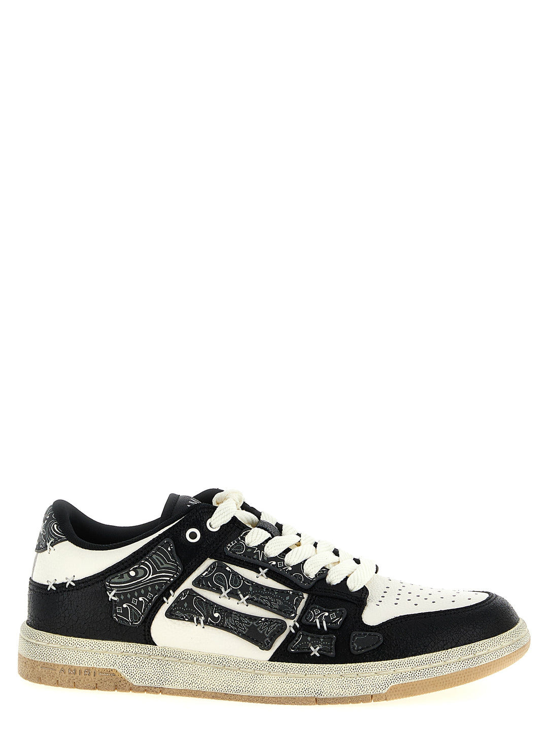Amiri Bandana Skel Top Low Sneakers - Nero | 27780b0b88f6267443e731c48f63e9af5a72b663
