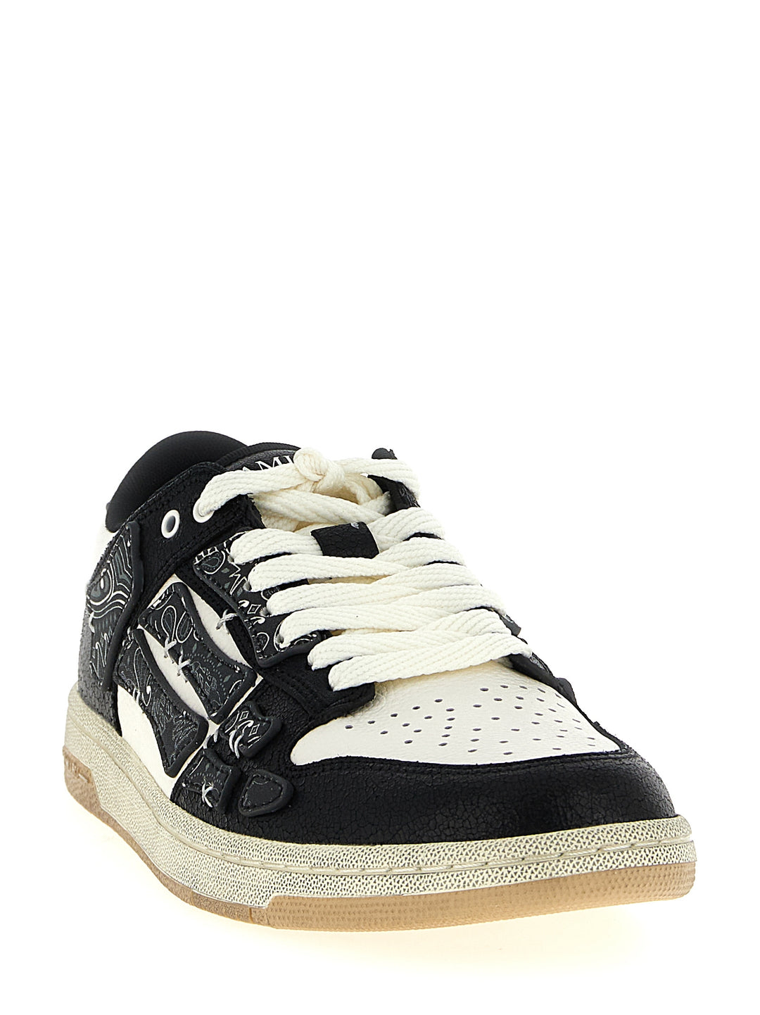 Amiri Bandana Skel Top Low Sneakers - Nero | 2297a4bc0edfba6fe892b6f60d76ea0a330d40c8