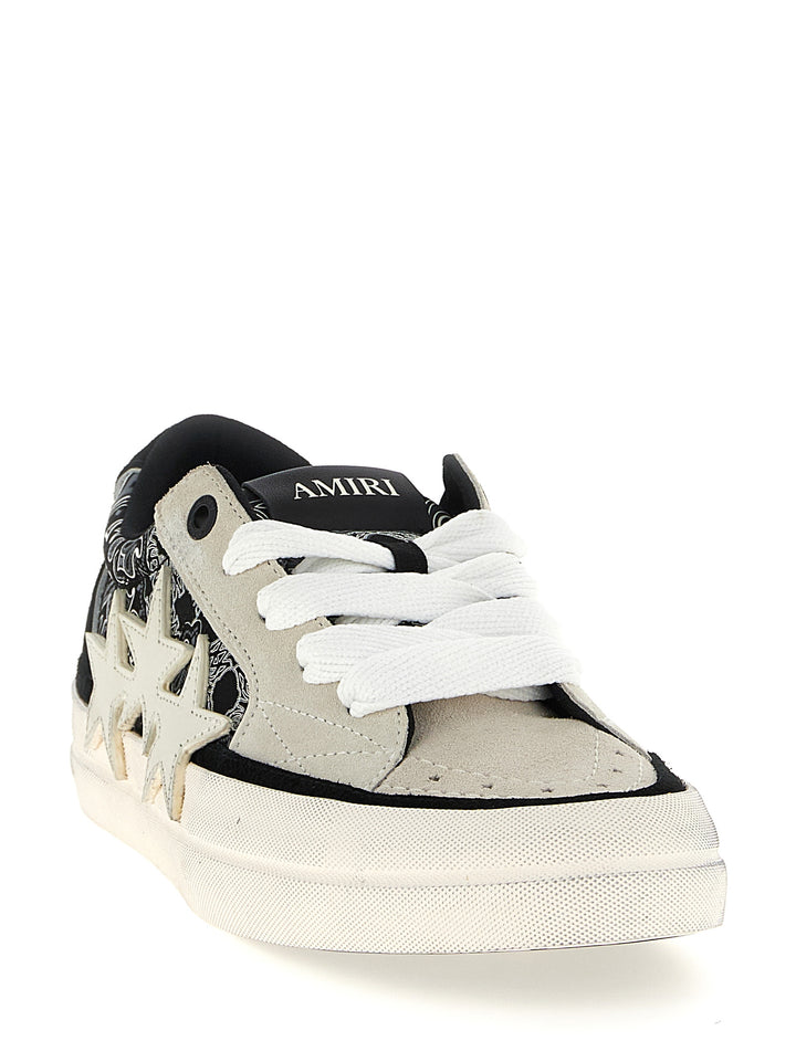 Amiri Bandana Sunset Skate Sneakers - Bianco/Nero | 2059dd613cac16e24195499d55da0b23671d0908