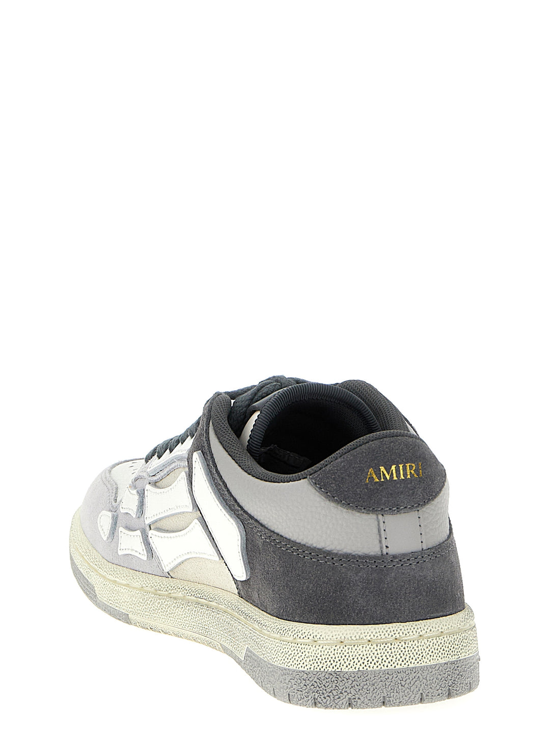 Amiri Distressed Skel Top Low Sneakers - Grigio | a5361abb6fc2e7fdf22964c918cf79e59f2197fe
