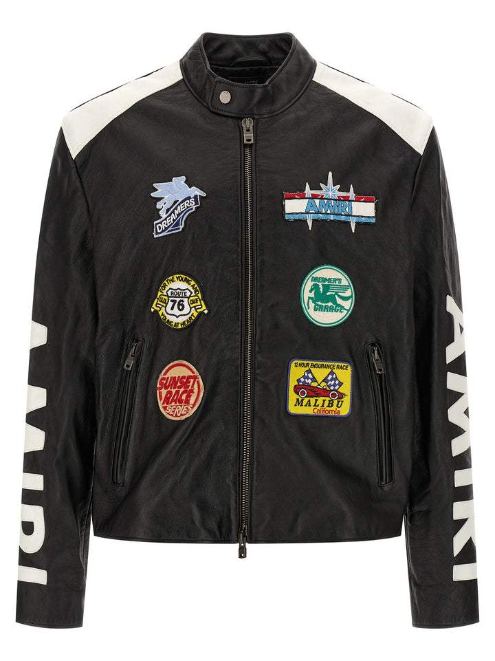 Amiri Amiri Patch Racer Puffer Jackets - Nero | fae22e2e17f89e75506a10d440c16153458dcf93