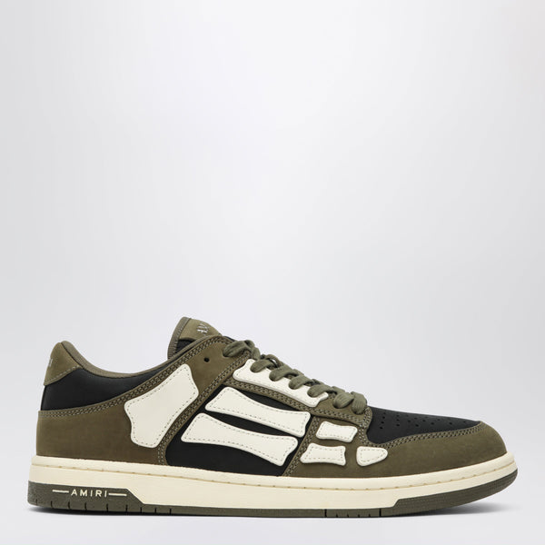 Skel Top Low Sneakers In Black/Army Green/White
