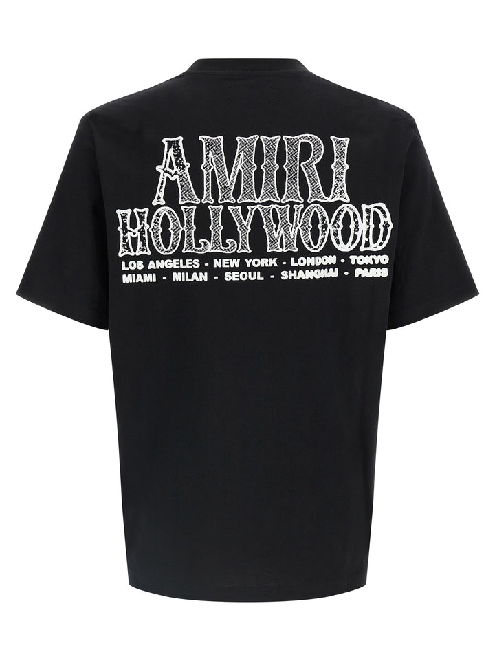 Amiri Hollywood Tee T shirt - Nero | 3a75f32660c1d90ca7f5bf0c5ea4310e0f6ae5b4