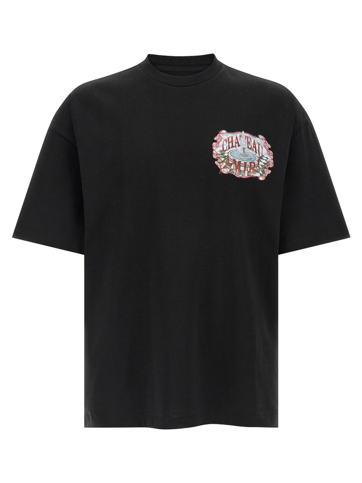 Amiri Chateau Sketch T shirt - Nero | 57953a22ff98b8e033ea3c98c80759fc2d929130
