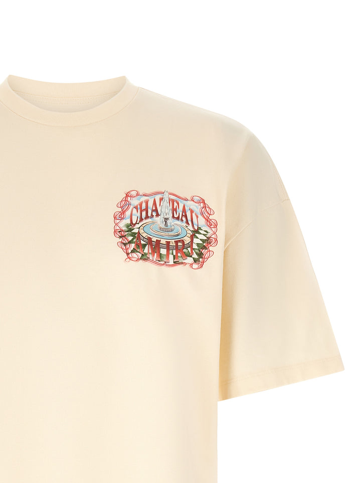 Amiri Chateau Sketch T shirt - Beige | 865f9a9562c6c0563b2ef74062c30fcec375a3f1