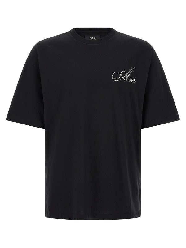 Crystal Application T Shirt Nero