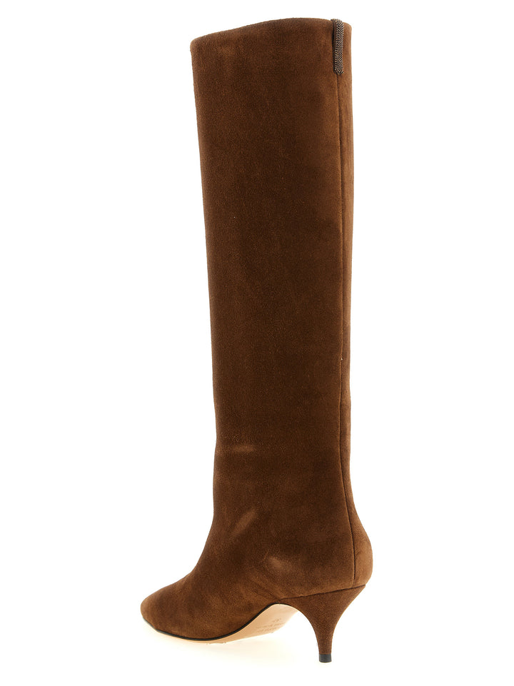 Fabiana Filippi High Suede Boots Stivali e Stivaletti - Marrone | 7bb47199089a37e656374d82f5c68314e0f8c7fa