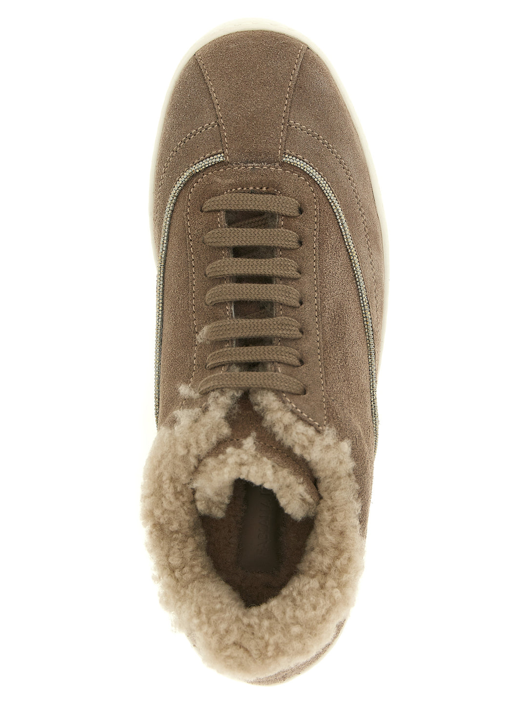 Fabiana Filippi Diamond Detail Suede Sneakers - Beige | c8ed06cdd28ce6f9bce07673720aa1502fd20577