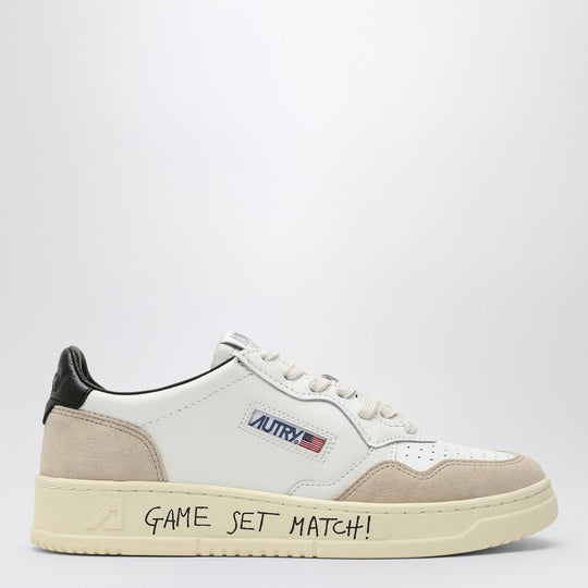 Medalist Trainer In White/Black Leather And Suede