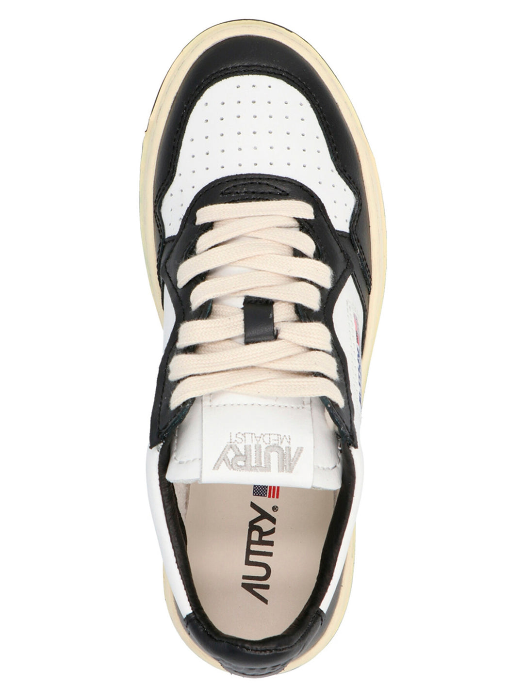 Autry Medalist Low Sneakers - Bianco/Nero | e51db212adedd235affc69cfa446cf9d6c51e613