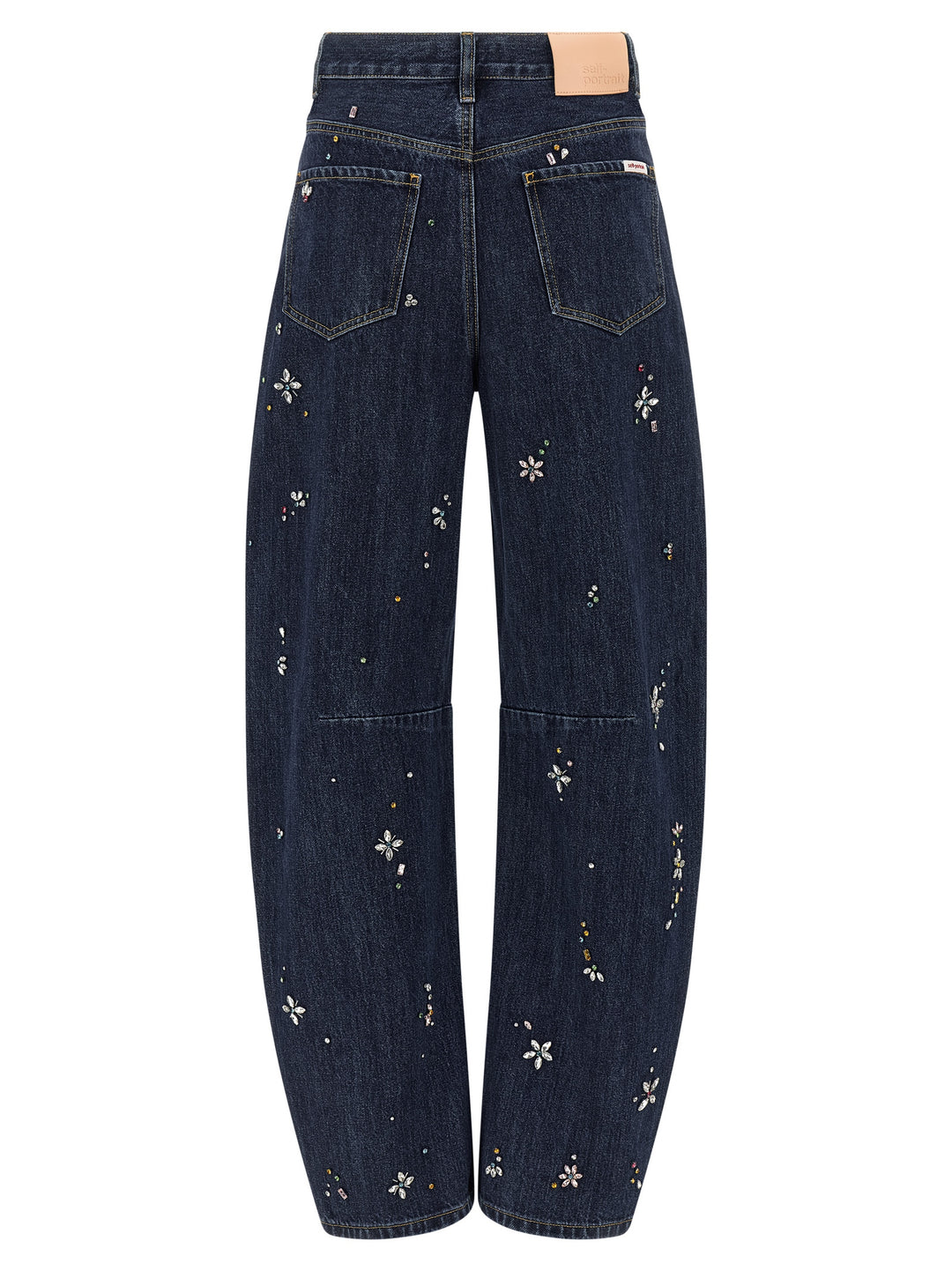 Self Portrait Barrel Leg Jeans - Blu | 1b983ea6dc9bb2e87d447a083babd113142150da