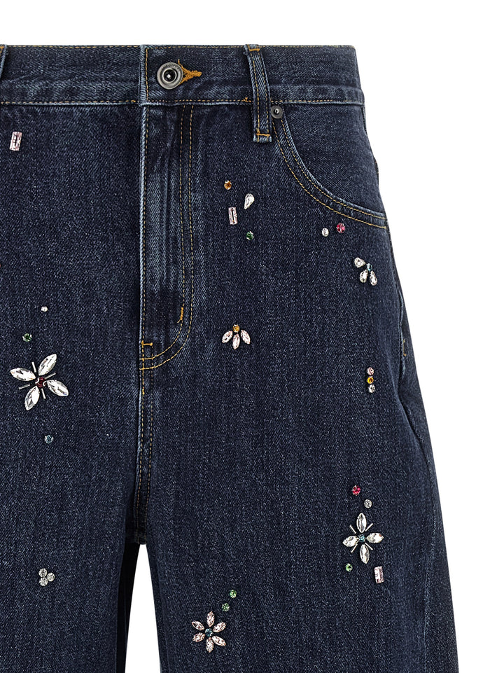 Self Portrait Barrel Leg Jeans - Blu | 02c258b0f3021b38c0e75dc55761b4147657707d