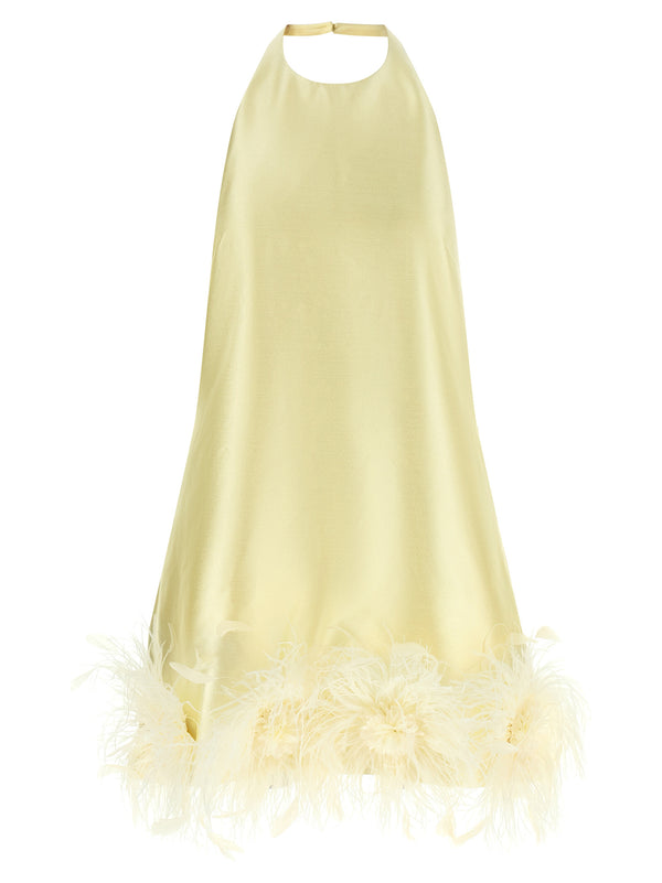 Feather Dress Abiti Giallo