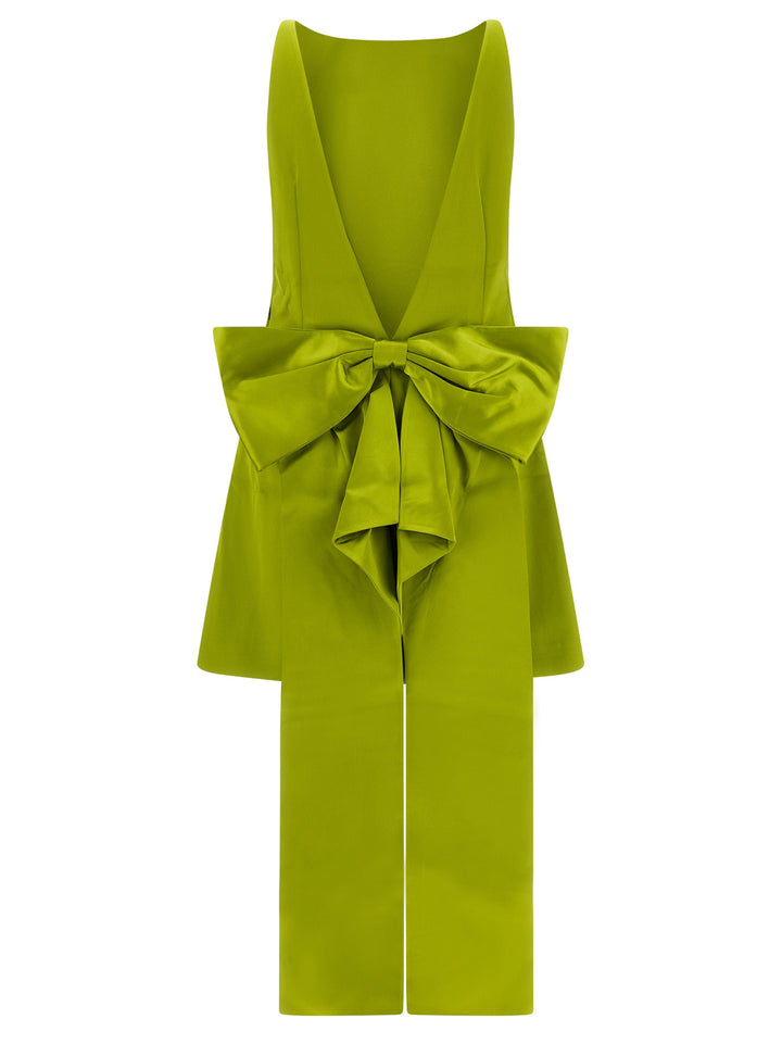 Self Portrait Maxi Bow Dress Abiti - Verde | 4487ea84a734a938cf15264337c6901de962dbf8