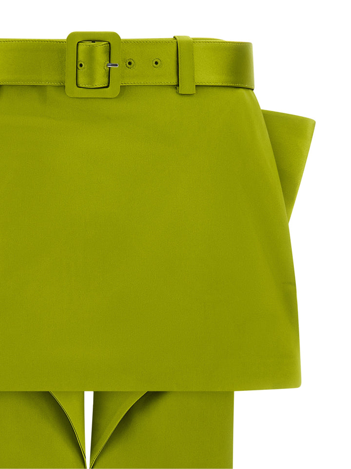 Self Portrait Maxi Bow Skirt Gonne - Verde | aeb3c6d68d2295e1fc1114712a829db6008d431a