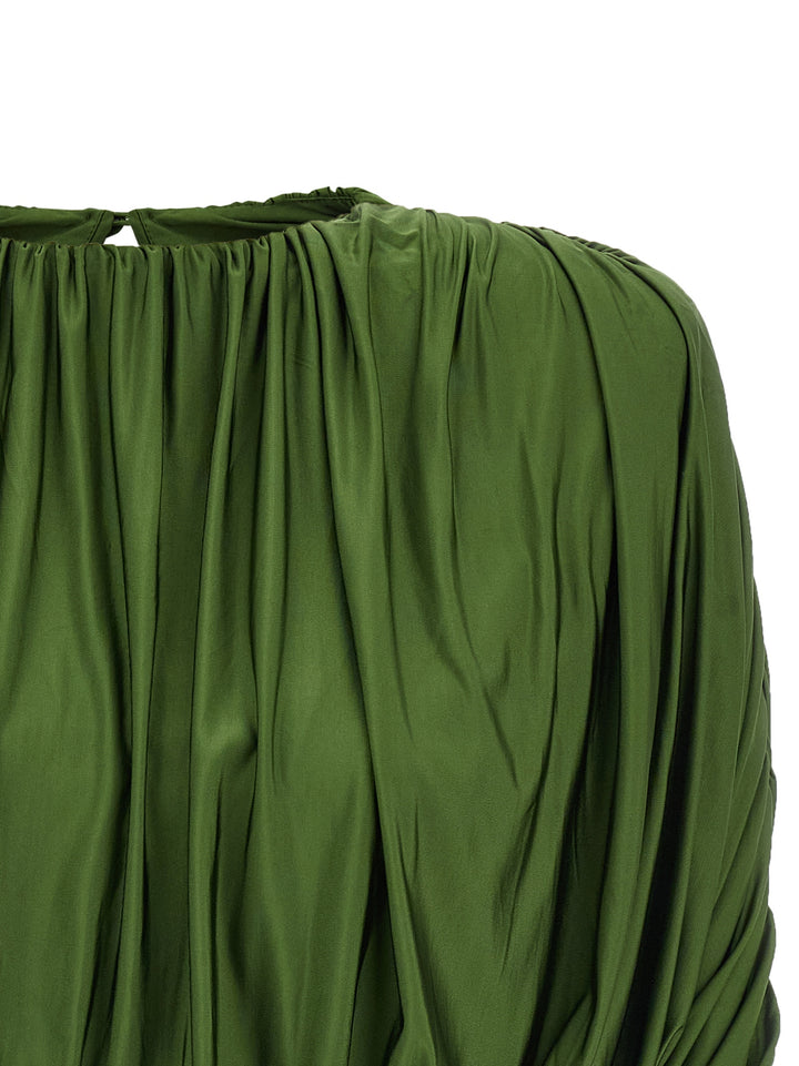 Self Portrait Short Top With Ripples Maglioni - Verde | b74fa09fdc9a7c83eee38760435573e76059da3e