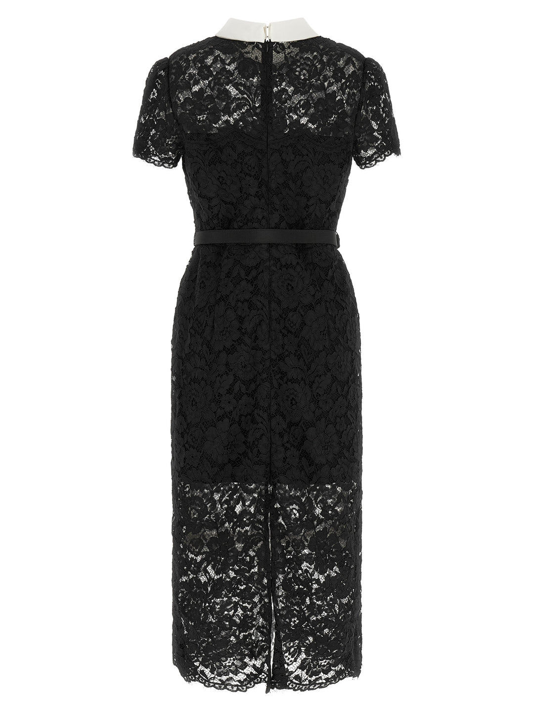 Self Portrait Lace Dress With Collar Abiti - Nero | c9f1a7ad95b13f302f7fd6944498337264531205