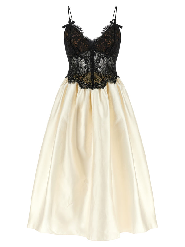 Dress With Bodice Abiti Bianco/Nero