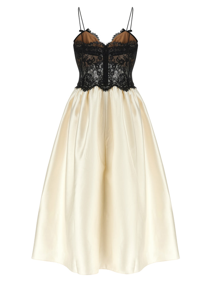Self Portrait Dress With Bodice Abiti - Bianco/Nero | be0c05c1f398c44bab03860c01e9f28a51923bbf
