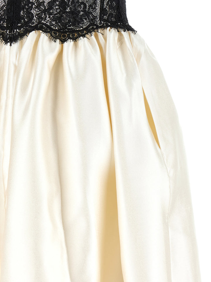 Self Portrait Dress With Bodice Abiti - Bianco/Nero | 628141b16c43bb9be342a951034c561a225d6889