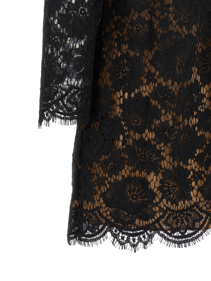 Self Portrait Lace Dress With Jewel Collar Abiti - Nero | 923cab8657eb3a4f9ef296bc2d6a7f815be95dc4