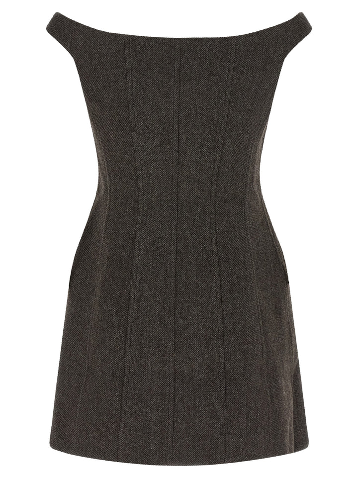 Self Portrait Bardot Neckline Dress Abiti - Marrone | fc289473dc694b8f0a165a96f3d43a9c452eb327