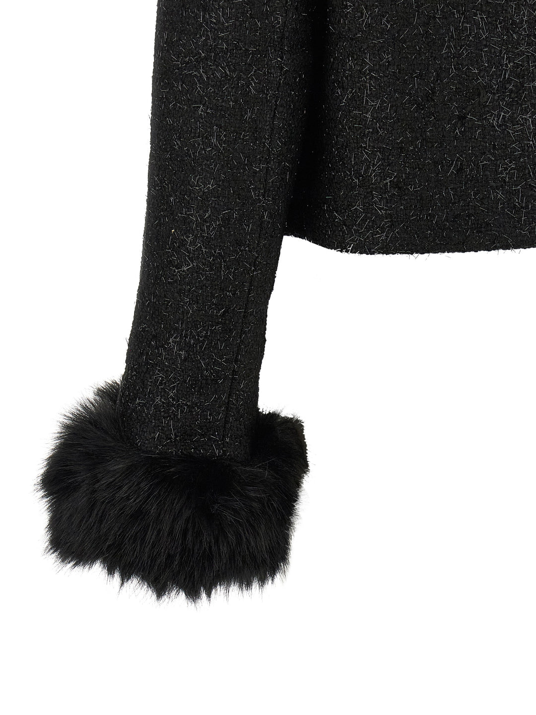 Self Portrait Bouclé Fur Jacket BlazerS - Nero | e3c4adf3b757c0512c0d916c35762400388d04e4