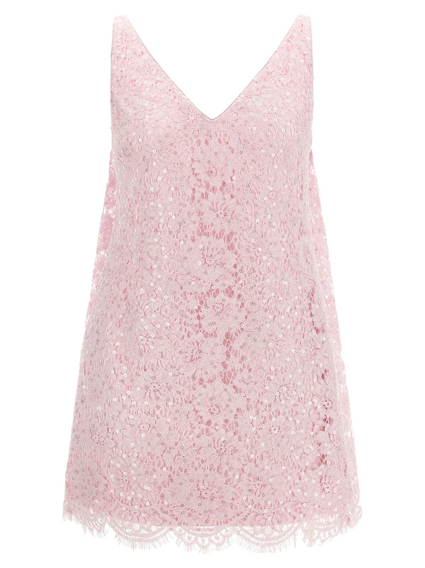 Sequin Lace Abiti Rosa