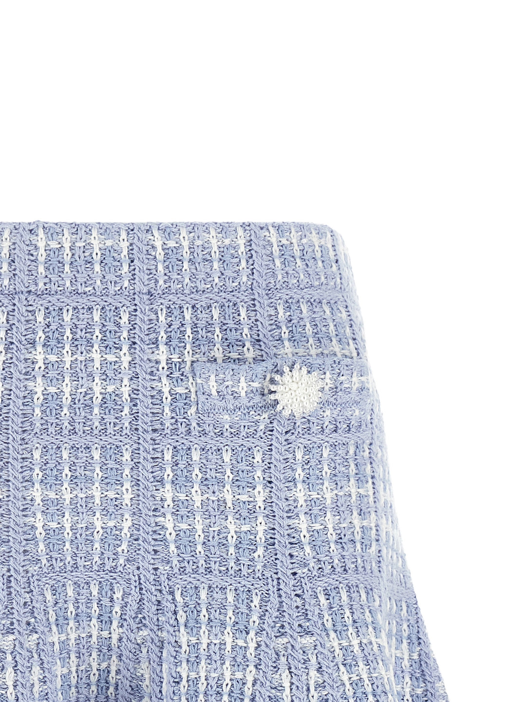 Self Portrait Check Knit Skirt Gonne - Blu | 46007fa6e57277783689718cf2b5ab33b382136f