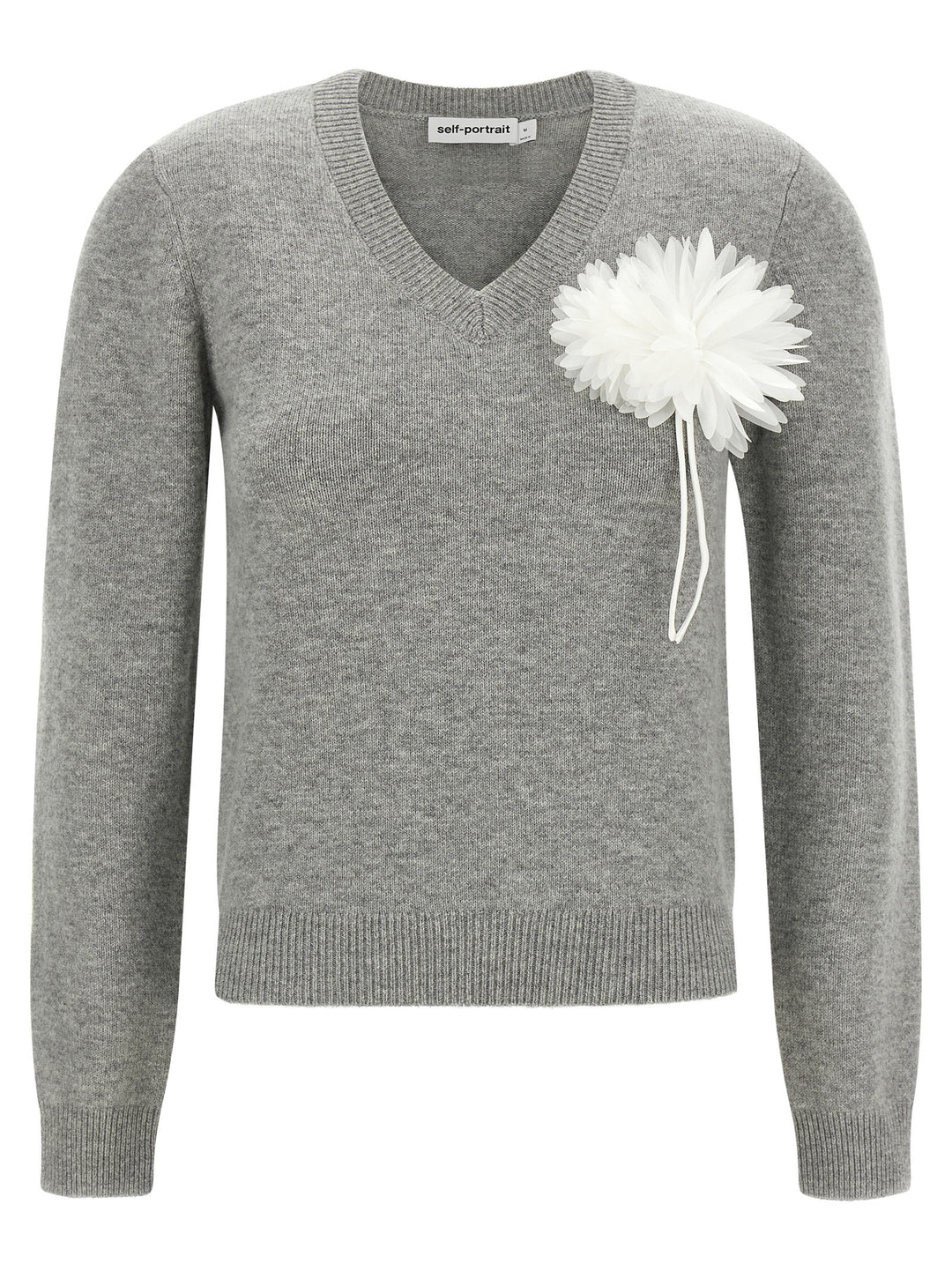 Self Portrait Fiore Pin Sweater Maglioni - Grigio | 93210634937035c45a89f3b86f11aa62d457fc4d