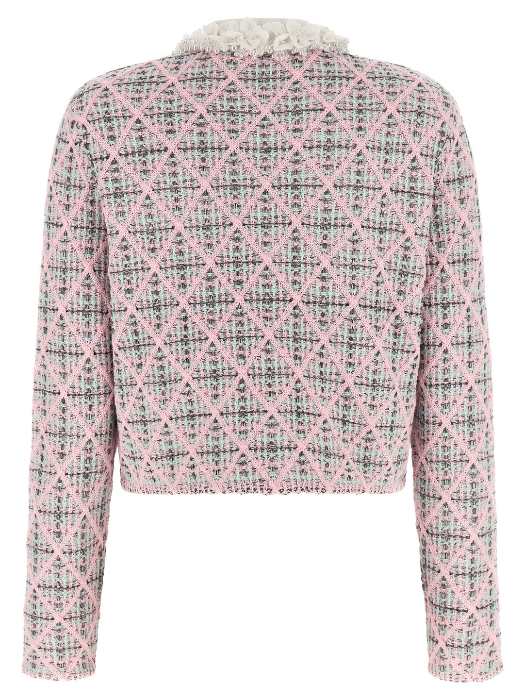 Self Portrait Floral Collar Cardigan Maglioni - Rosa | 445e1ed6e9dc16f5bdf5f8046dfb89fd0ecbce40