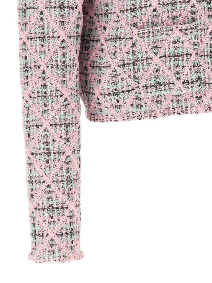 Self Portrait Floral Collar Cardigan Maglioni - Rosa | ba56a83cde0abe27363be51ab15feefa34489742
