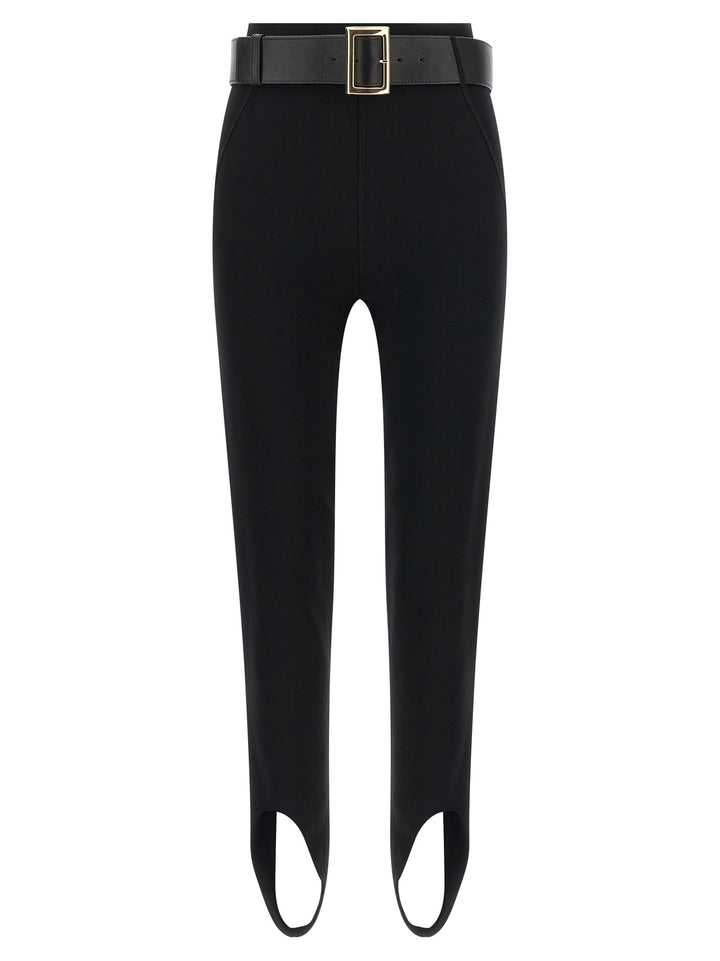 Self Portrait With Stirrup And Belt Leggings - Nero | 830bfcc932f1f1c1636f1d19b0741761faedcfac