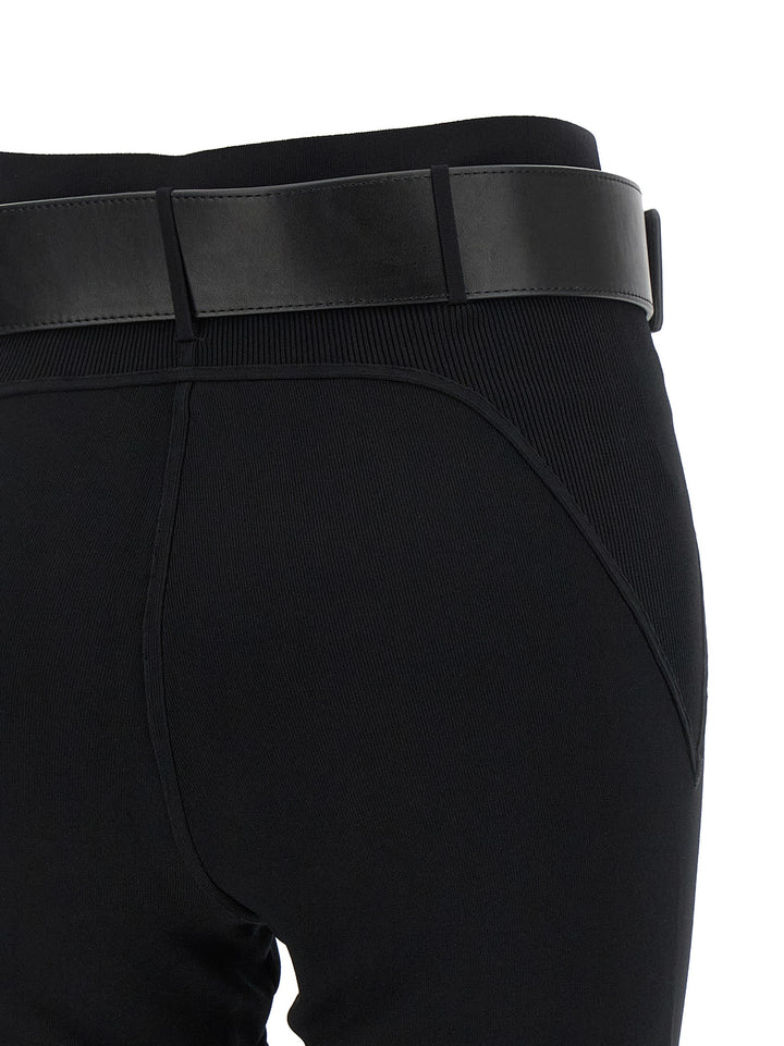 Self Portrait With Stirrup And Belt Leggings - Nero | 547f107187f20b0347062d02b6213de5a3d8e86c